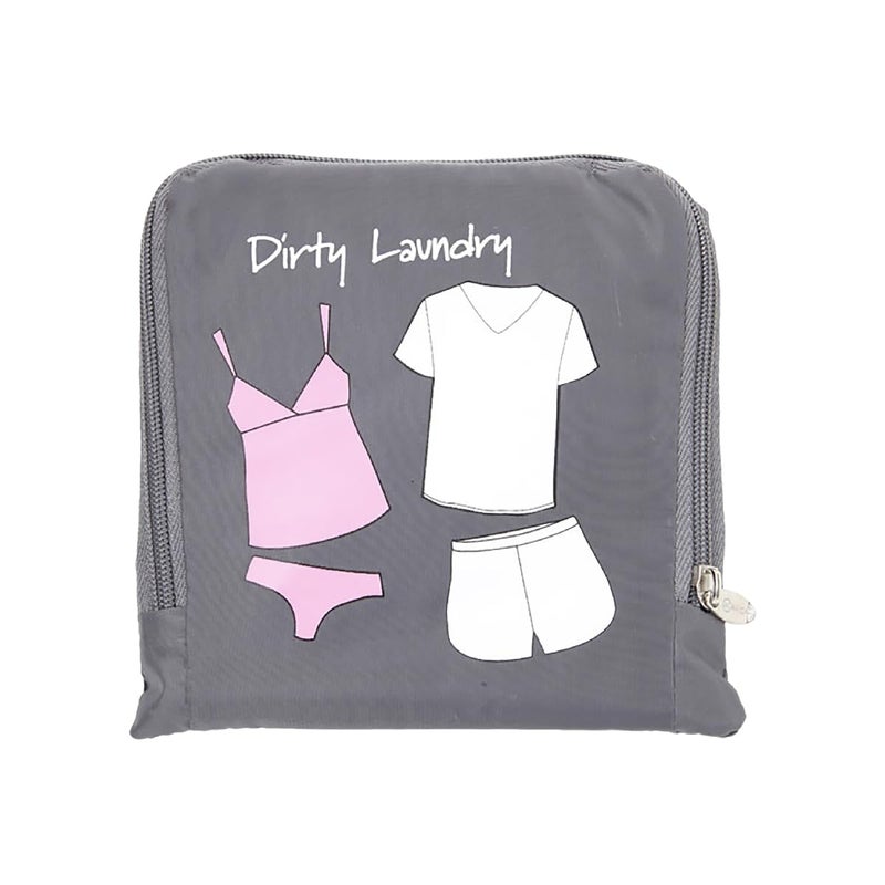 Miamica Travel Laundry Bag - Dirty Laundry, Grey - Image 1